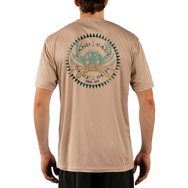 SAND.SALT.SURF.SUN Sun Protection Short Sleeve T-Shirt Crab Logo Youth UPF 50 